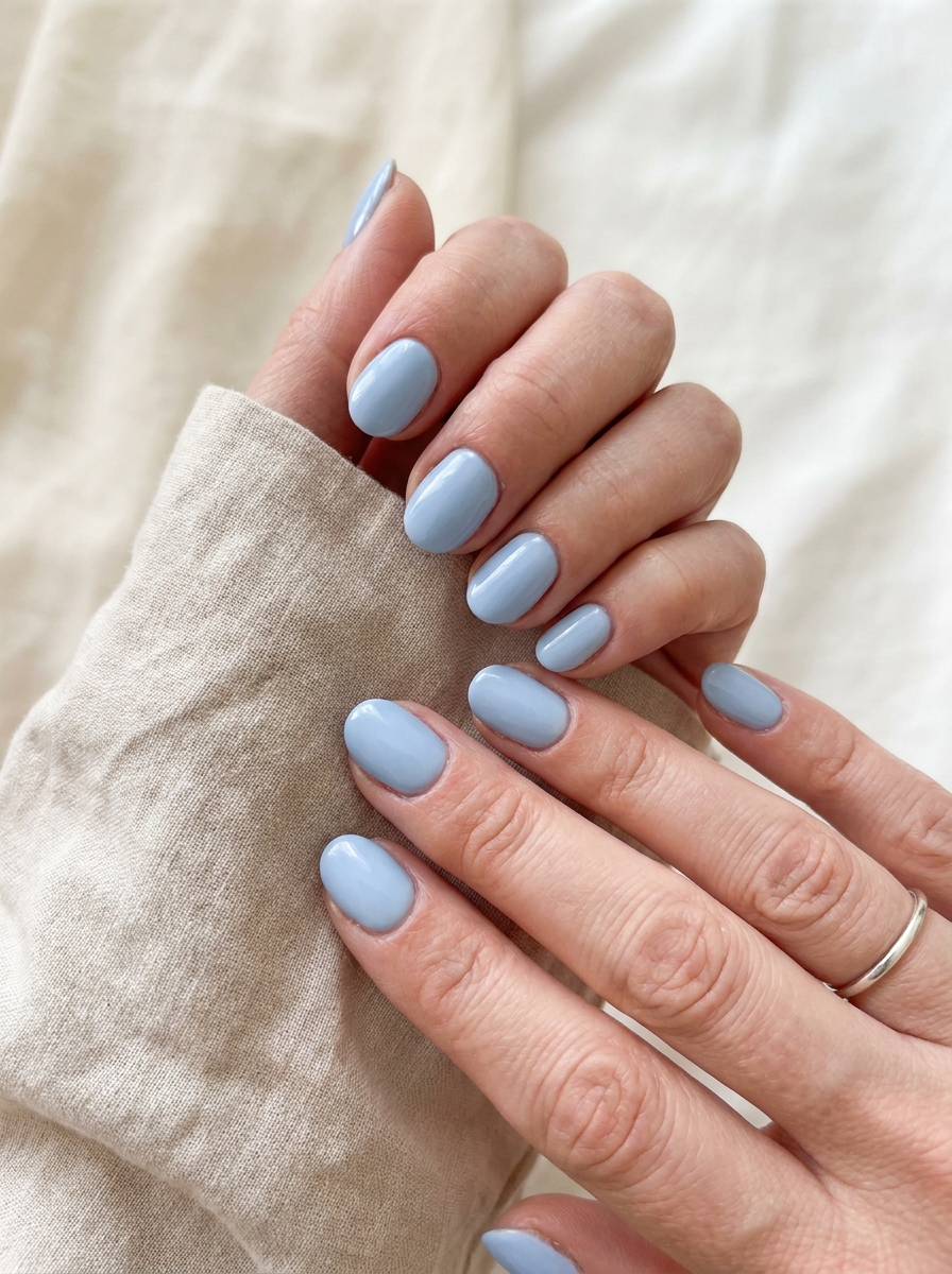 Powder Blue Nails